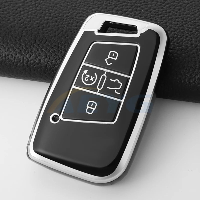 Car Key Case Cover Shell Fob For VW Volkswagen Magotan Passat B8 Golf Seat Skoda Superb A7 Kodiaq Key Chain Accessories