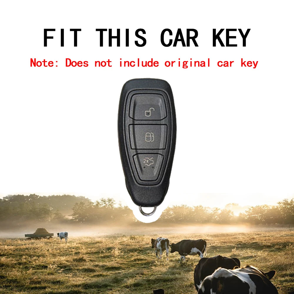 Car Key Case Cover For Ford Fiesta Focus Mondeo Ecosport Kuga Fob Remote Key Case Protector Accessories Holder Shell Keychain