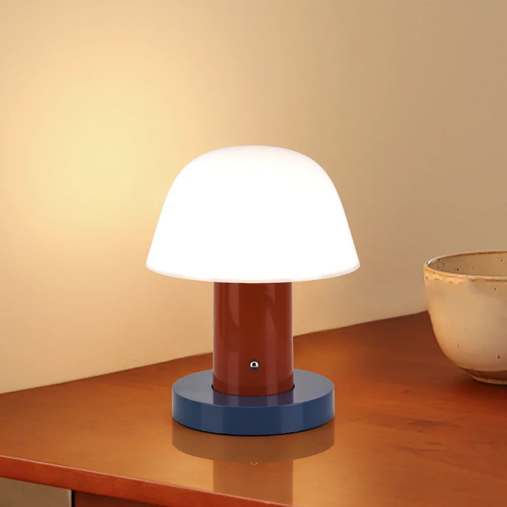 Mushroom table lamp bedroom bedside ambient light LED touch switch USB charging restaurant coffee room decorative light