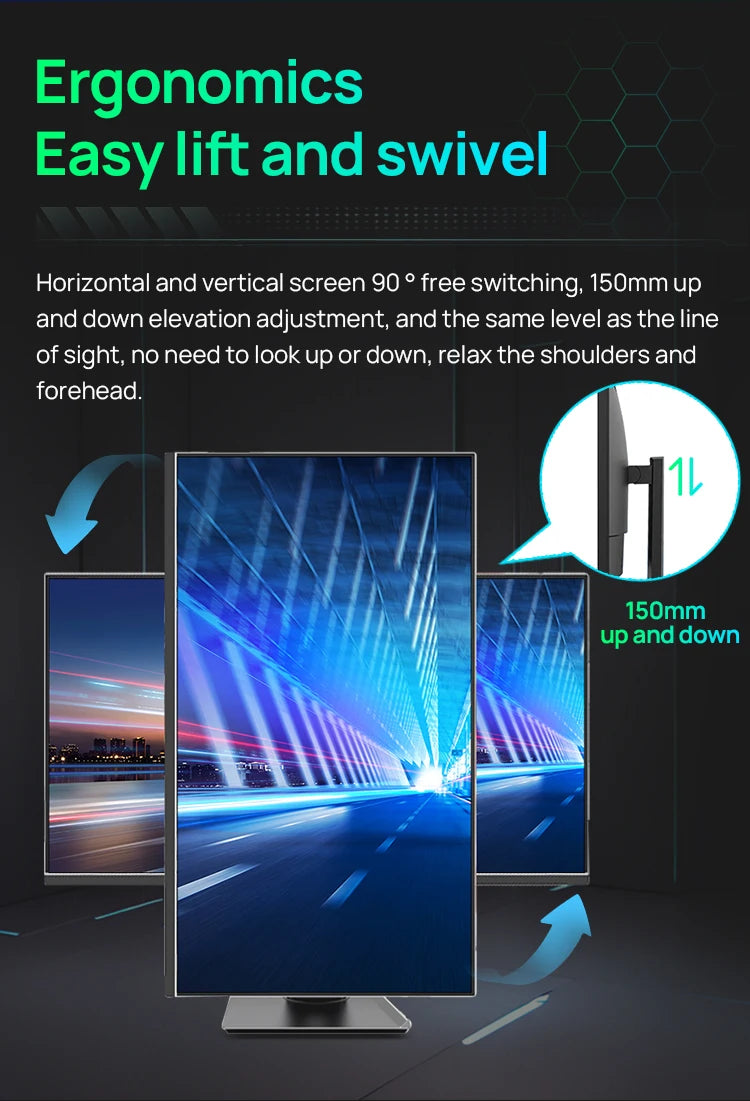Anmite 24-inch 1080P capacitive touch computer monitor IPS 100% sRGB high color gamut professional desktop ten-point touch scree