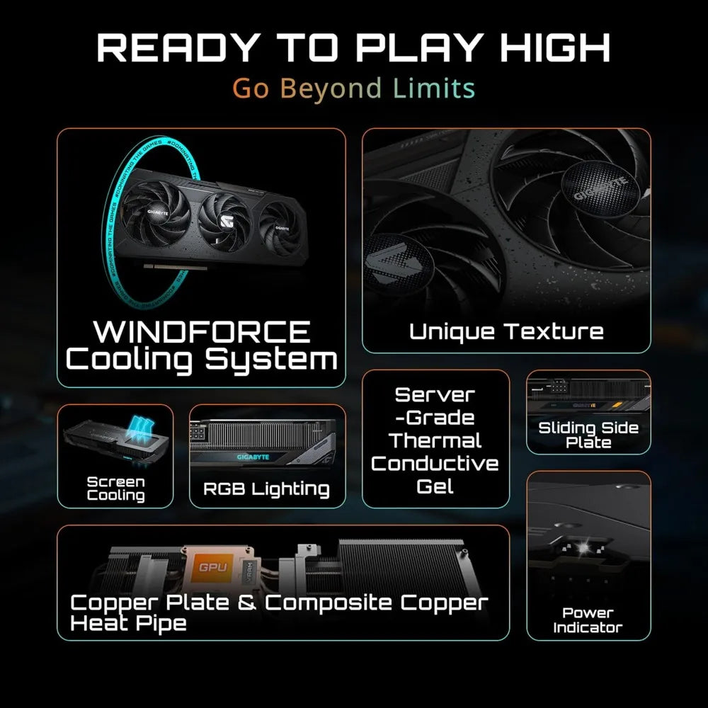 PCIe 5.0 Gaming Graphics Card 16GB GDDR6 VRAM OC Edition Video Card for PC Desktop