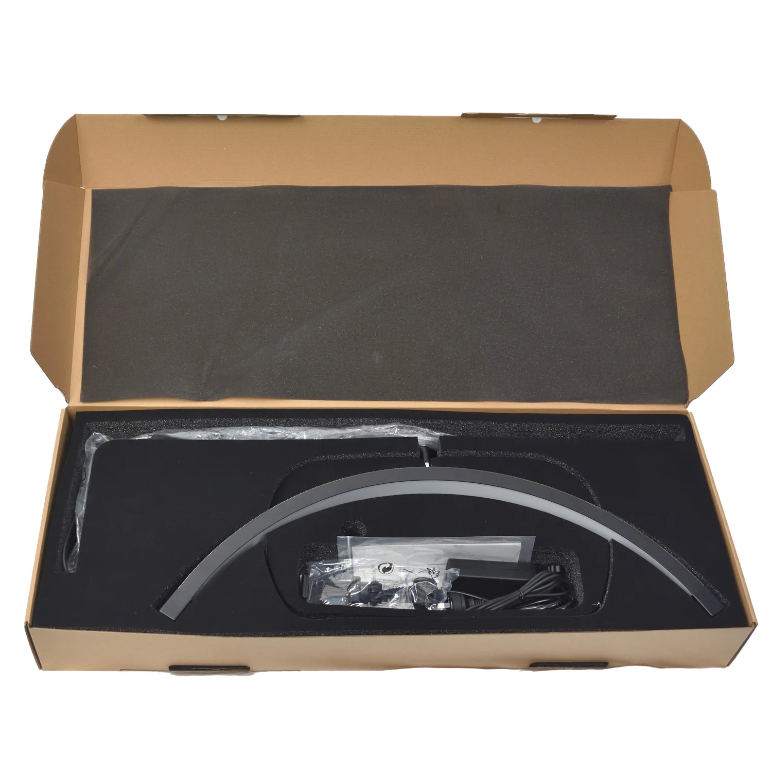 FOSOTO 40W Dimmable Bi-color Temperature LED Half Moon Lash Light Floor LED Ring Lamp Beauty Facials Skincare Tattoo Eyebrows