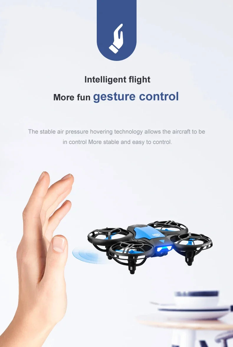 4DRC V8 New Mini Quadcopter Drone - 4K HD Wide Angle Camera, WiFi FPV Remote Control, Height Hold, 4-Axis RC Aircraft Kids' Toy