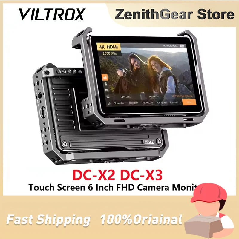 Viltrox DC-X2/DC-X3 Portable Monitor 6 Inch 2000 Nits 4K Touch Screen Profissional Photographic HD FHD Camera Monitor for Vedio