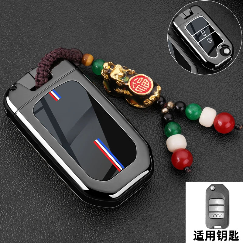 Car Key Fob Pocket Cover Case For Honda Civic CR-V HR-V Accord Jade Crider Odyssey 2015- 2018 Remote Protector Accessories