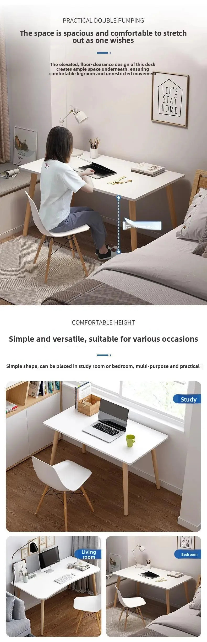 Computer Desk Lightweight Student Home Rental Bedroom Desktop Room Simple Rental House Writing  Mesa Oficina Office Furniture