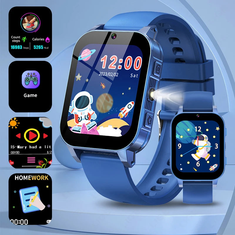 Smart Watch for Kids Puzzle Games HD Touch Screen Camera Music Player Pedometer Alarm Clock Calculator Flashlight Kids Watches