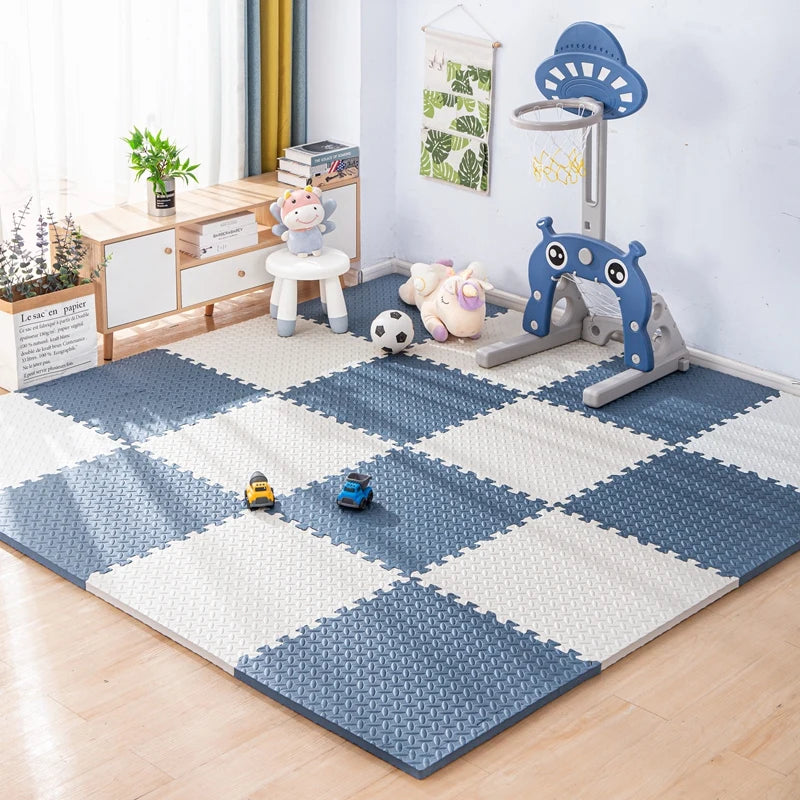 6Pcs 2.5cm Thickened Fitness Mat Non-slip Fall-proof Reusable Yoga Rug Helps Train for Play Home Gym Living Room Anti-Slip Mat