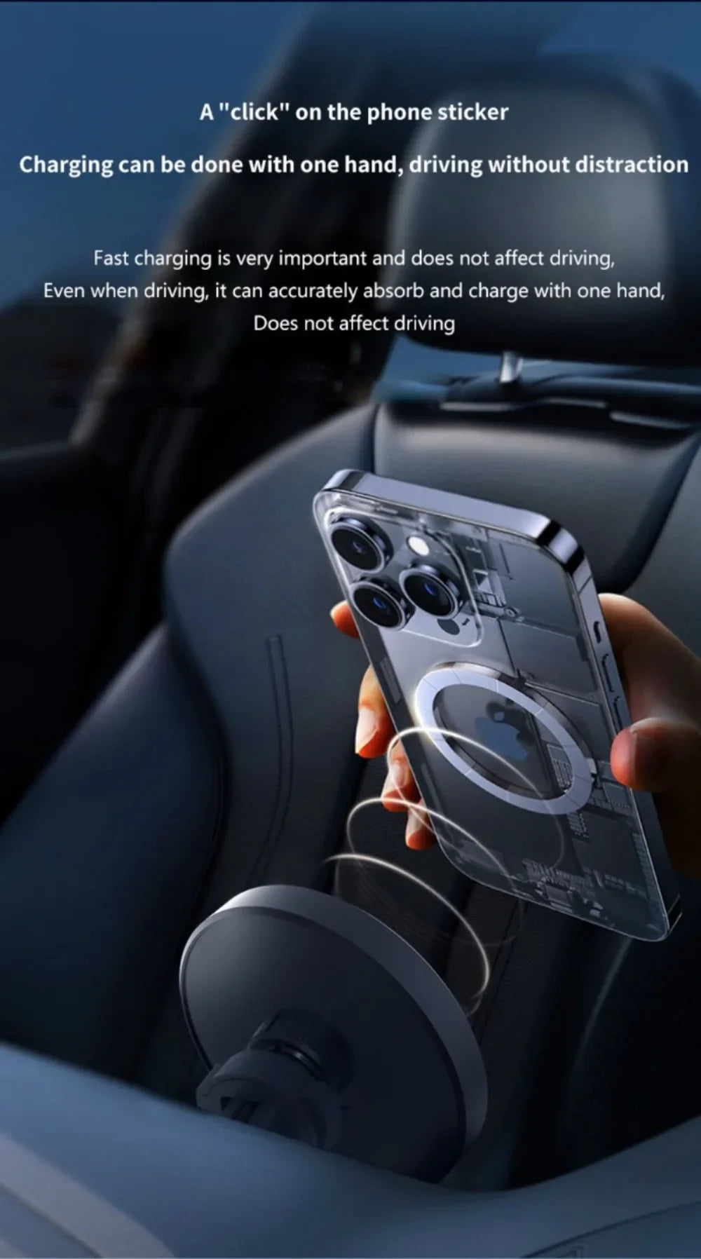 MagSafe Car Wireless Charger 30W - Air Vent Clip Phone Holder - Stable Grip For iPhone 13-17 Pro Max & Fast Charging Stand