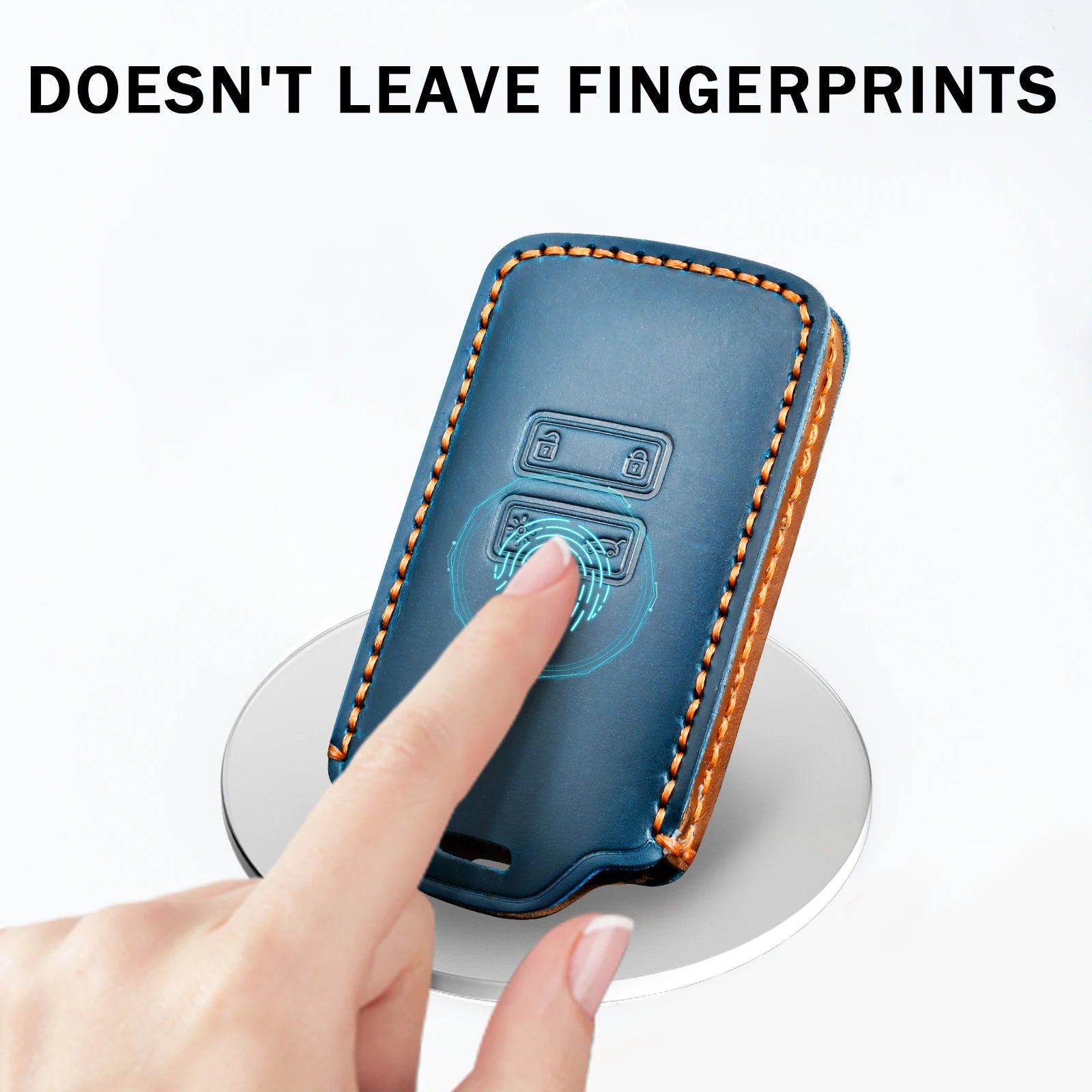 Key Fob Cover Leather Car Key Cover with Keychain for Renault Clio Espace 5 Master Bus Talisman Megane USW Fluence Duster Megan