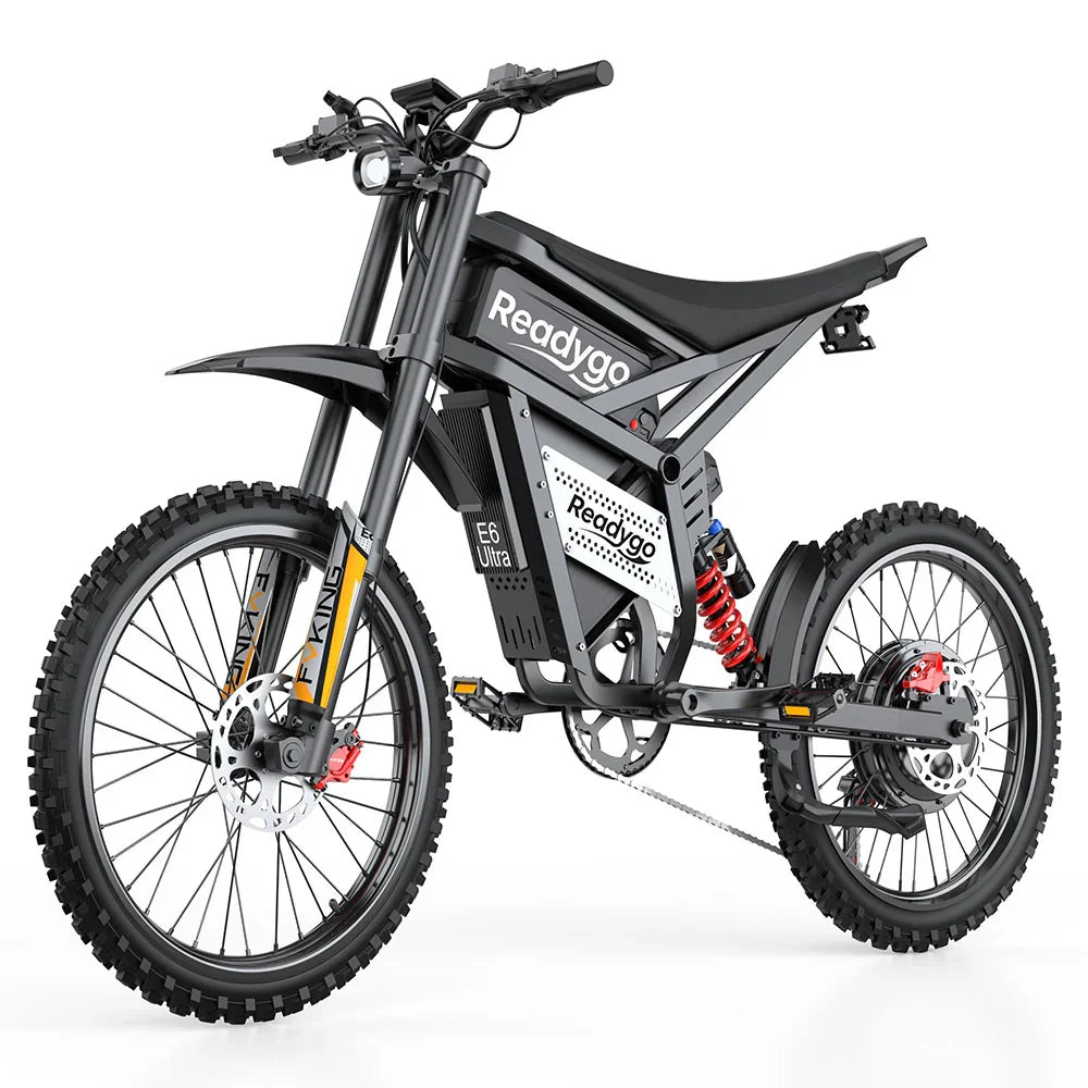 Readygo E6 Ultra Adult Off-Road Ebike 3000W Brushless Motor 60V 30AH Lithium Battery Electric Bicycle 85Km/h