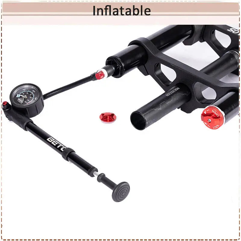 BUCKLOS Snow Fat Bike Fork 20*4.0 Inch / 26*4.0 Inch Air Suspension Fork Travel 180mm Double Shoulder E-Bike Fork Bicycle Parts