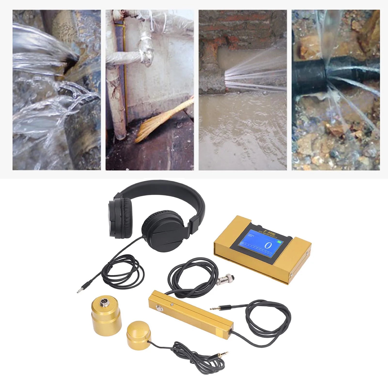 Water Monitor Multiband Monitoring Leakage Monitor with Digital Display for Water Pipe Floor Heating Pipe Water Leak Detector