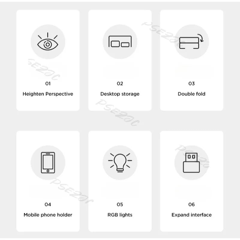 Desktop Multifunctional Computer Monitor Height Increasing Bracket Expansion Interface Desktop Folding Storage Base