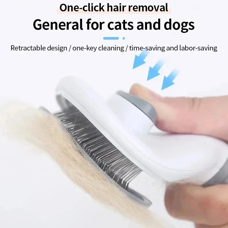 For Dogs Cats Grooming Tools Pets Dematting Comb Dogs Accessories Pet Dog Brush Cat Comb Self Cleaning Pet Hair Remover Brush