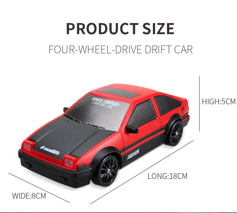 4WD Remote Control Car RC Drift 1:24 20KM/H High Speed Vehicle with LED Lights Racing Sport Toy for Adults Boys Girls Kids Gifts