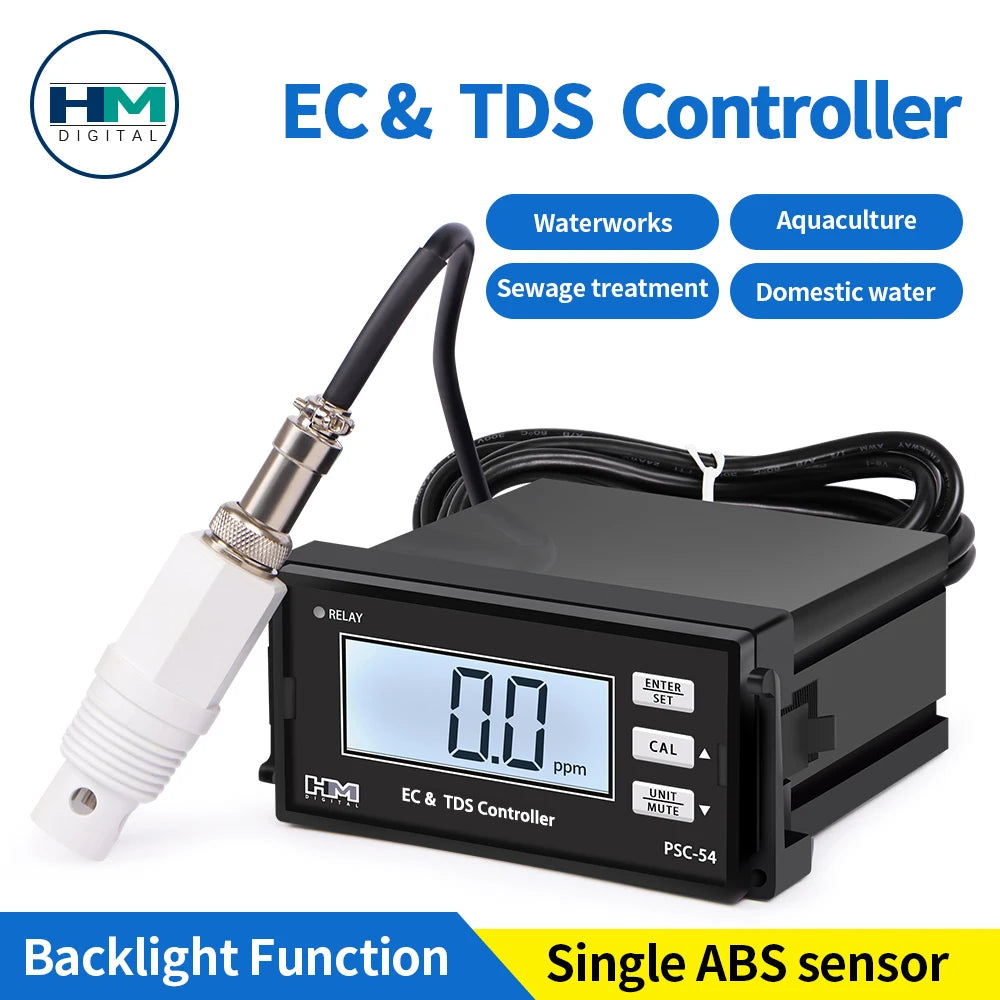 EC & TDS Monitor Controller Online Conductivity Meter Industrial Water Treatment Conductivity EC PH Conductivity Controller