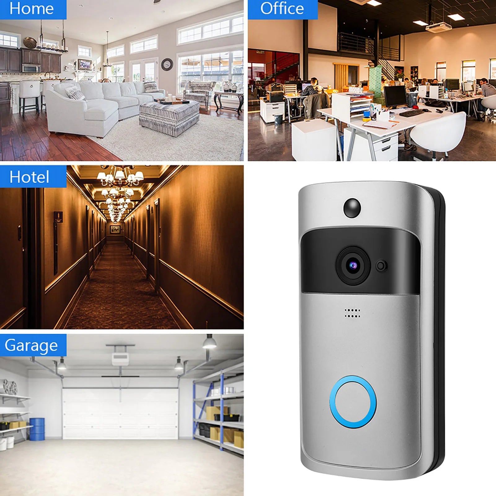 Door Phone System Wifi Video Doorbell Smart Wifi Video Intercom Wireless Infrared Doorbell Doorphone Access System Door Camera