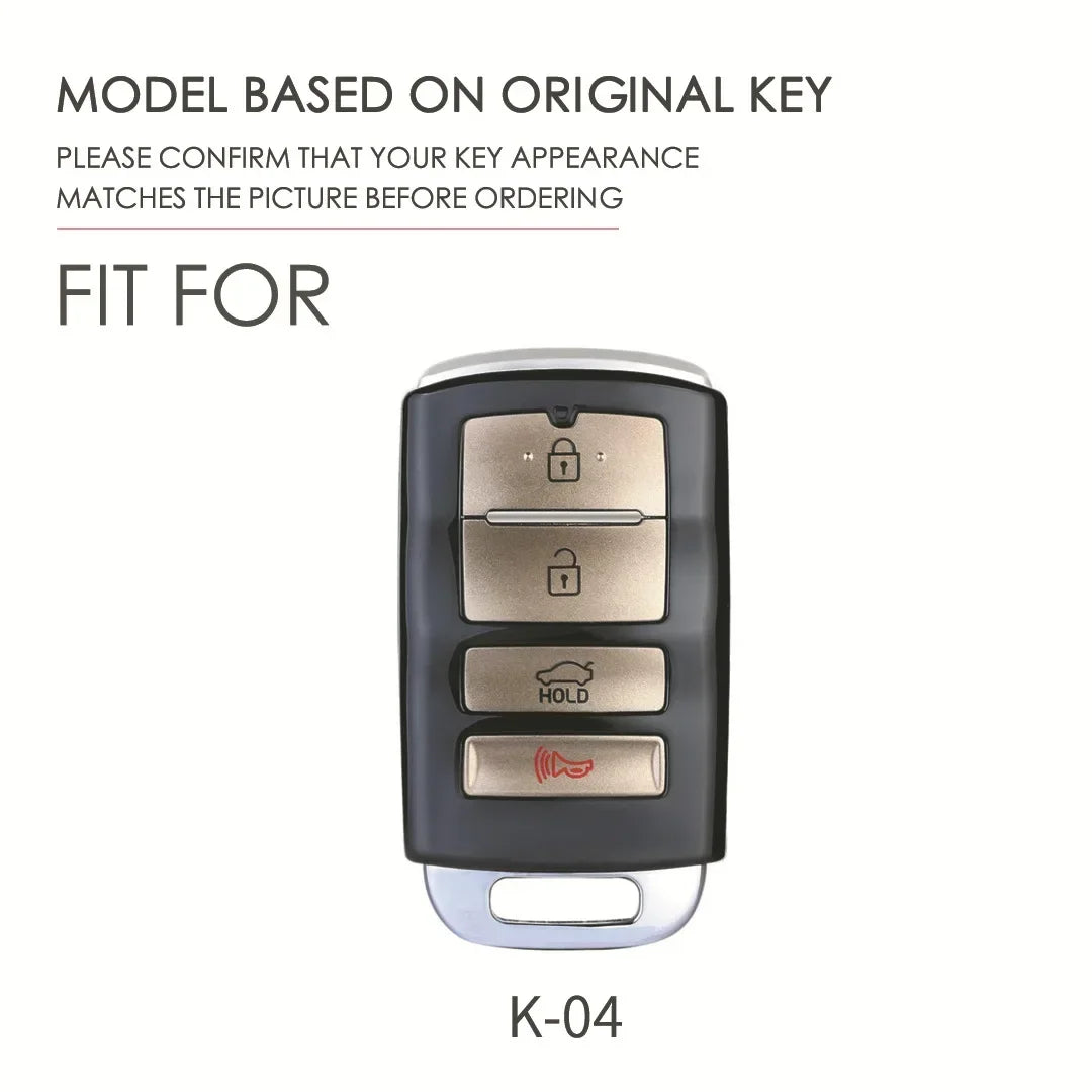 Luxury Leather Car Key Case Cover Fob Protect for Kia 4 Button Sorento K900 K7 Cadenza Accessories Keychain Holder Shell Bag