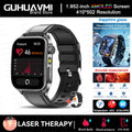 Smart Watch 650nm Dual probe laser health conditioning Blood oxygen Pressure Uric Acid Blood lipid ECG Smartwatch for Man Women