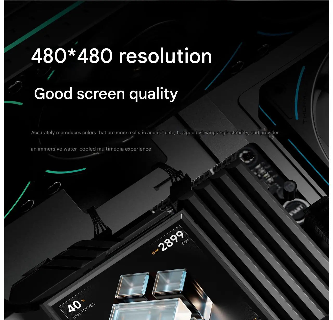 Thermalright PEERLESS VISION 360 UB ARGB All-In-One Liquid CPU Cooler, DIY Theme/With 3.95-Inch Display for LGA 1851/AM5/AM4