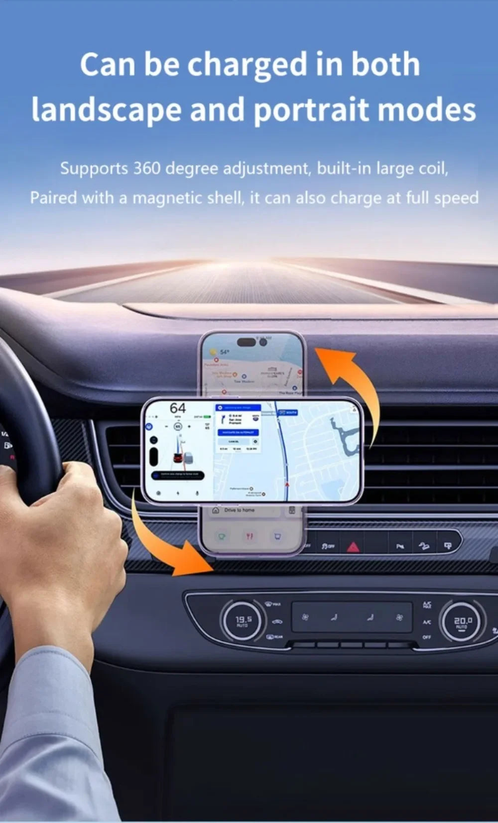 MagSafe Car Wireless Charger 30W - Air Vent Clip Phone Holder - Stable Grip For iPhone 13-17 Pro Max & Fast Charging Stand