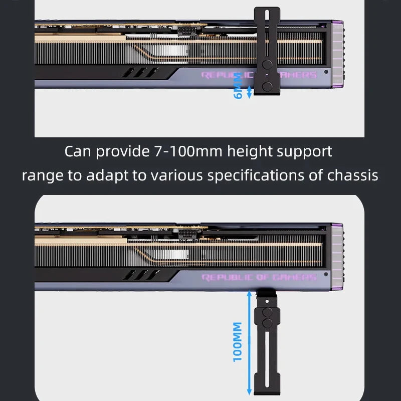 12cm Fan Position Computer Graphics Card Holder Anti Sag GPU Support Brace For PC Desktop Computer RTX 4090 4080 4070 ﻿