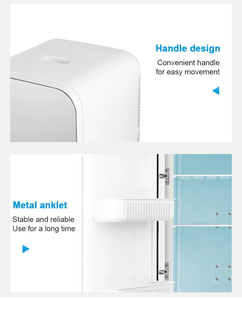 12V/220V Mini Fridge Refrigerator Beauty Cooler Warmer Refrigerators Constant Temperature Skincare Preservation for HOME CAR