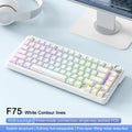 F75 Gaming Mechanical Keyboard, 2.4G Wireless/Bluetooth/Wired ,RGB Customized, Gasket Structure,Windows/Macos/Linux