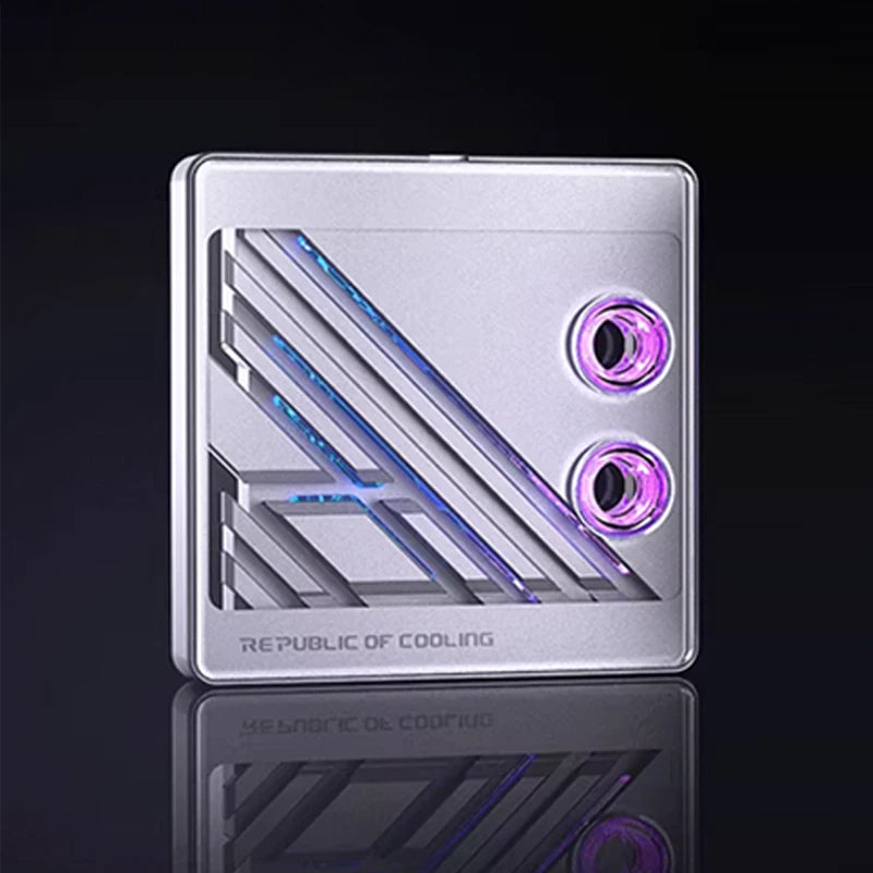 BOOO ROC-L Split Copper CPU Water Block 0.08mm Waterway, Metal Curved Tempered Glass For AMD AM4 AM5/Intel 1700-1800 , 5V ARGB