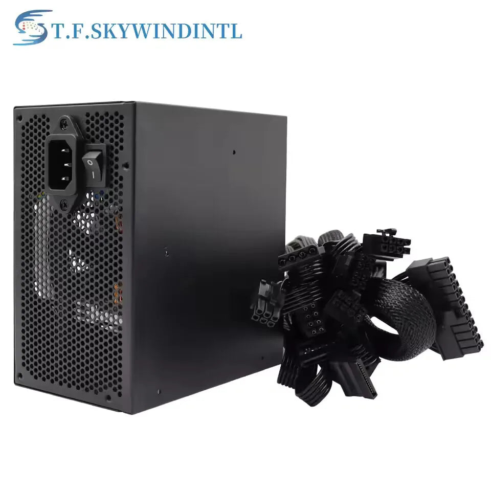1000W RGB Dual CPU PC PSU PC Power Supply For Computer Gaming PFC Silent Fan ATX Support 3070/3080/3090 GPU Card Full Modular