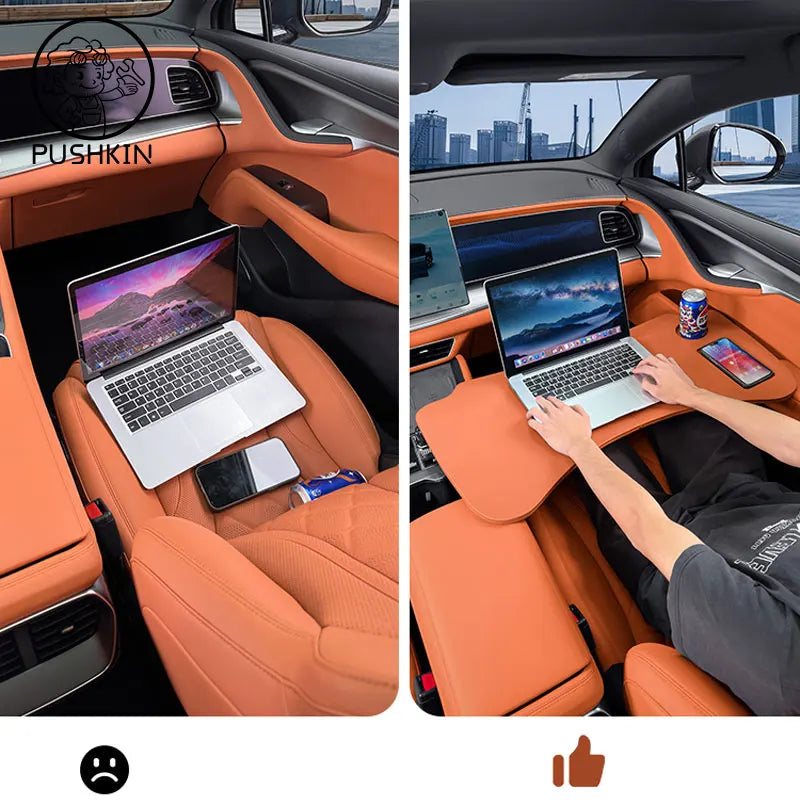 For BYD Sealion 07 EV Car Mounted Desktop Computer Dining Table Multifunctional Co Driver's Desk Interior Supplies Modification