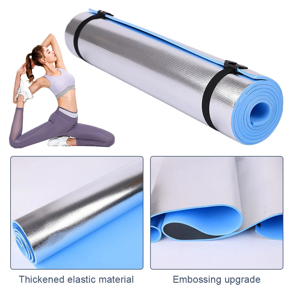 1.8mx10/8/6mm Yoga Mat Anti-skid Sports Fitness EVA Comfort Foam 6mmThick Yoga Mat for Exercise Yoga and Pilates Gymnastics Mat