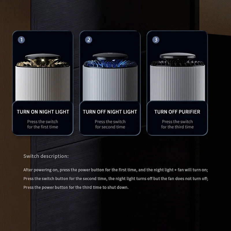 New Air Purifier For Removing Second-hand Smoke Mother And Baby Grade Pet Air Purifier Small Appliances Activated Carbon Filter