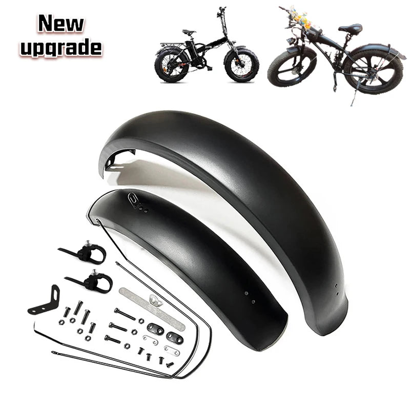 Fat Tire Mountain Bike Mudguard Snow Bicycle Full Coverage Front and Rear Fender Set for Fat Tire Bike E-Bike (20/26x4.0 INCH)