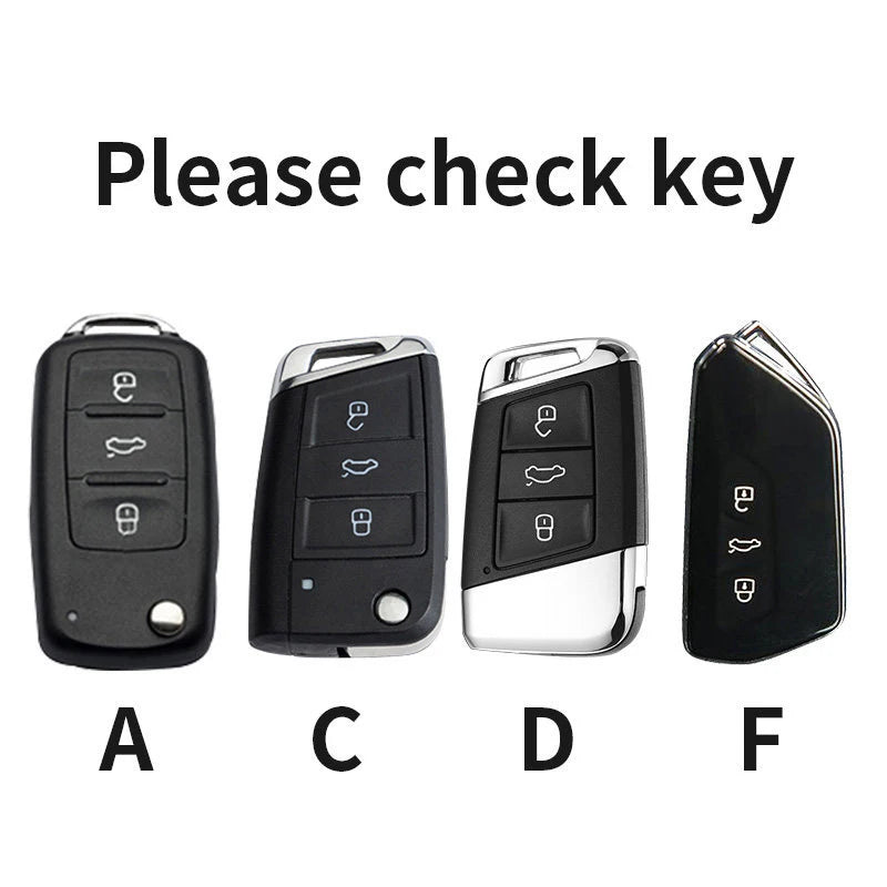 Suede Car Key Case Cover Fob Keychain for VW Volkswagen Golf 7 MK7 Tiguan MK2 for Ateca Leon FR Ibiza Skoda Octavia Kodiaq