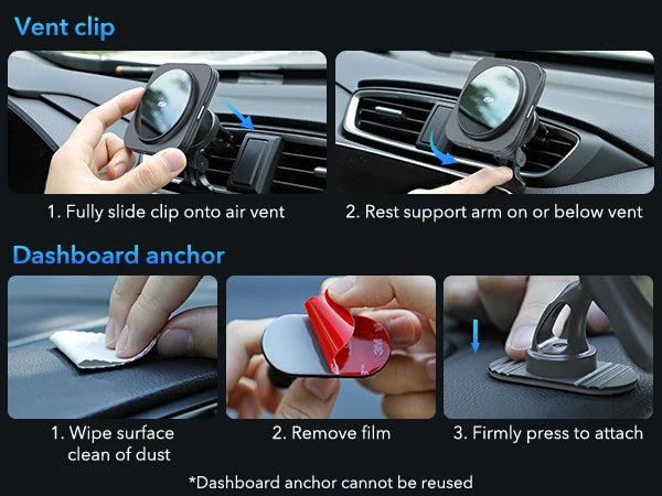 ESR for MagSafe Car Mount Charger 15W Dashboard Magnetic Wireless Car Charger for iPhone 17/16/15/14/13/12 Car Accessory
