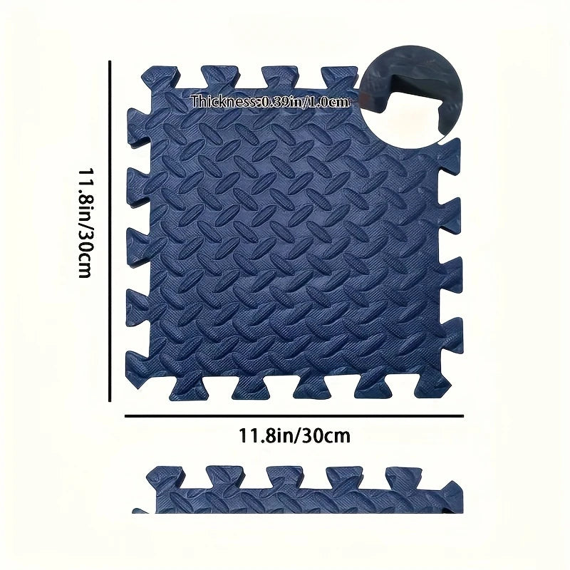 30*30cm Sports Gym Mat Protection EVA Leaf Grain Floor Mats Yoga Fitness Non-Slip Splicing Rugs Thicken Shock Room Workout