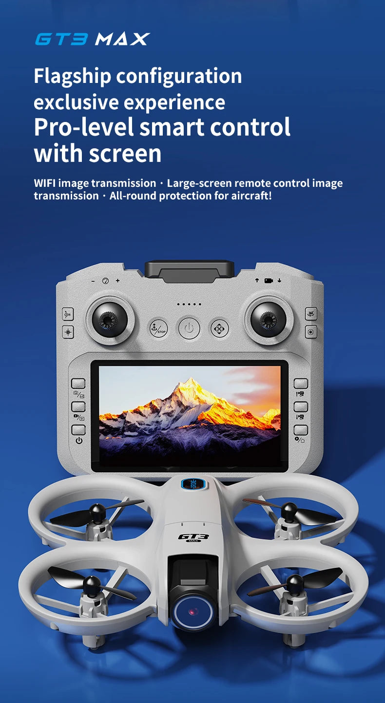 GT3 Max Drone 8K HD Aerial Photography Large Screen Optical Flow Positioning Brushless Intelligent Obstacle Avoidance New