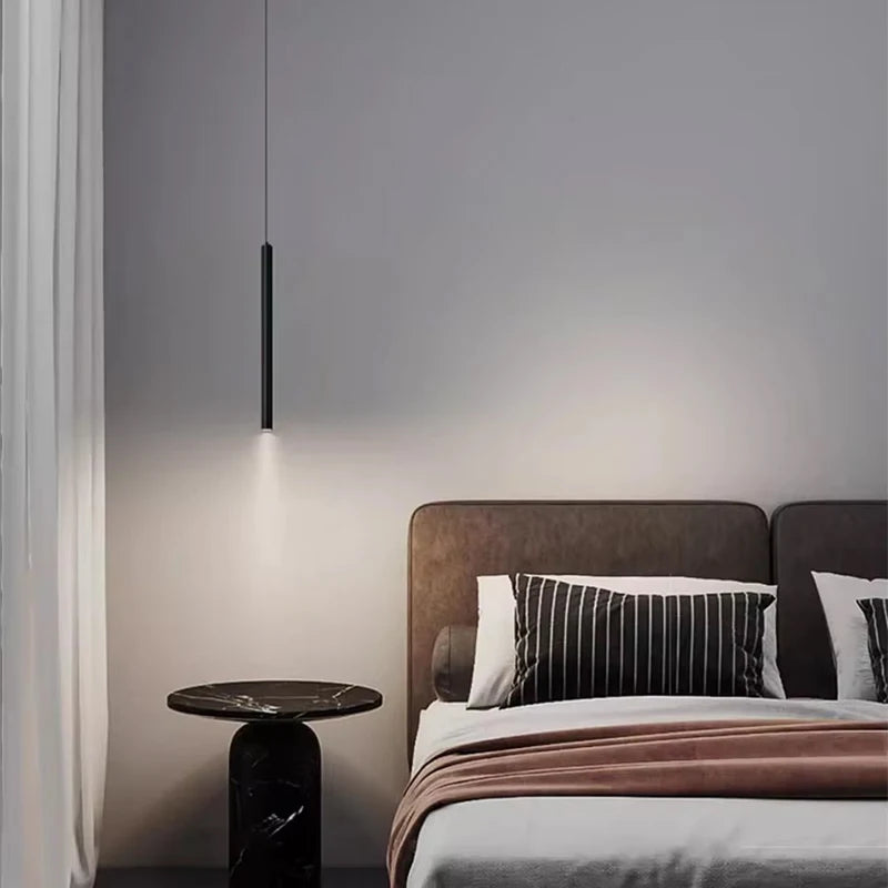 Modern Nordic Led Pendant Lamp Double head Pendant Light Dining Room 2m Hanging Lamp Pipe Decora Cylinder Pipe Line chandelier