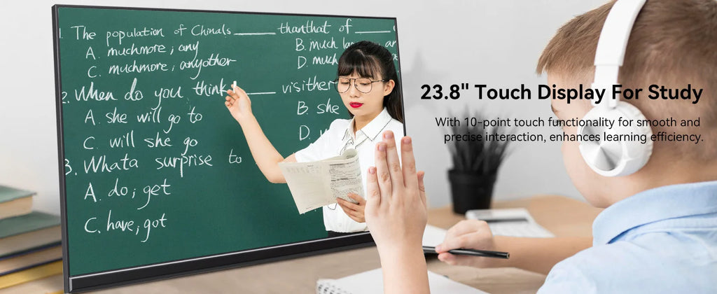 23.8-Inch Portable Monitor Touch Display FHD IPS 120Hz Travel Game Display With Built-in Stand Speaker Laptop Screen