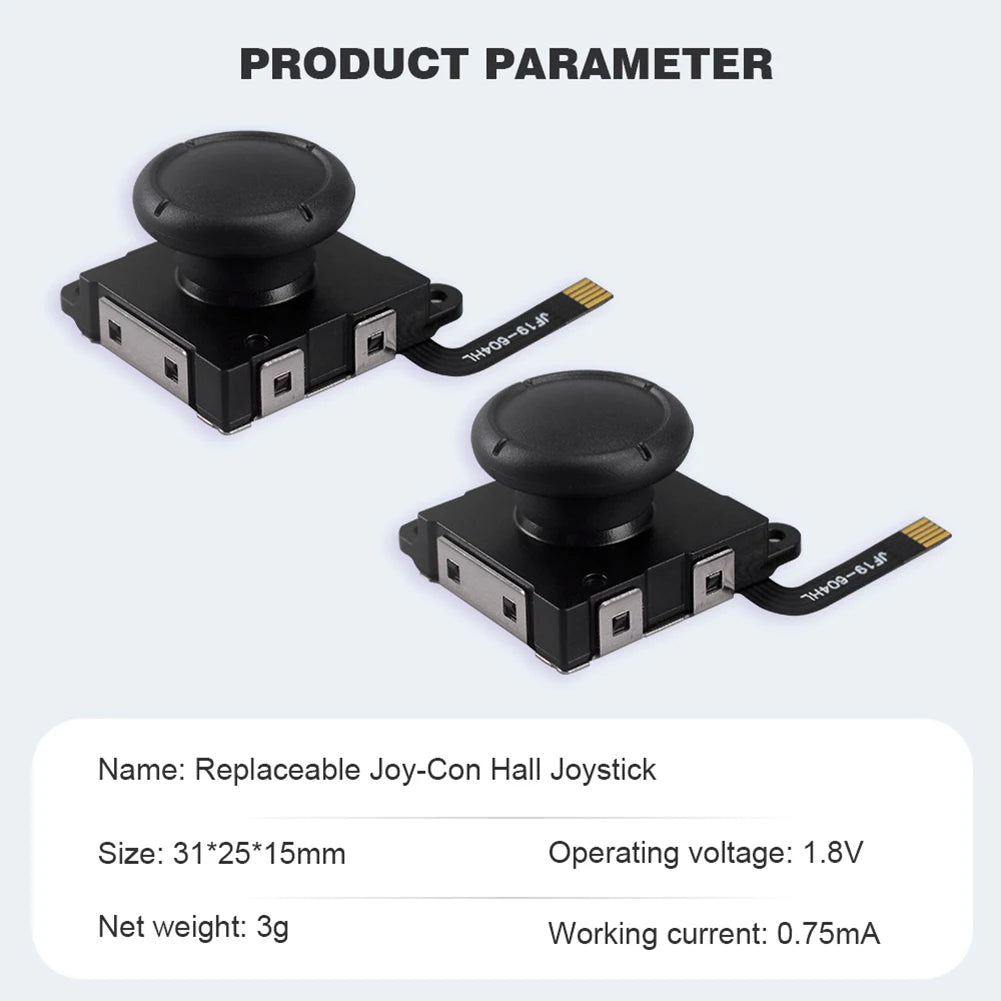 Hall Sensing Joystick Higher Sensitivity Hall Effect Joystick 3D Analog Stick Sensor Potentiometer Module for Switch/OLED/Lite