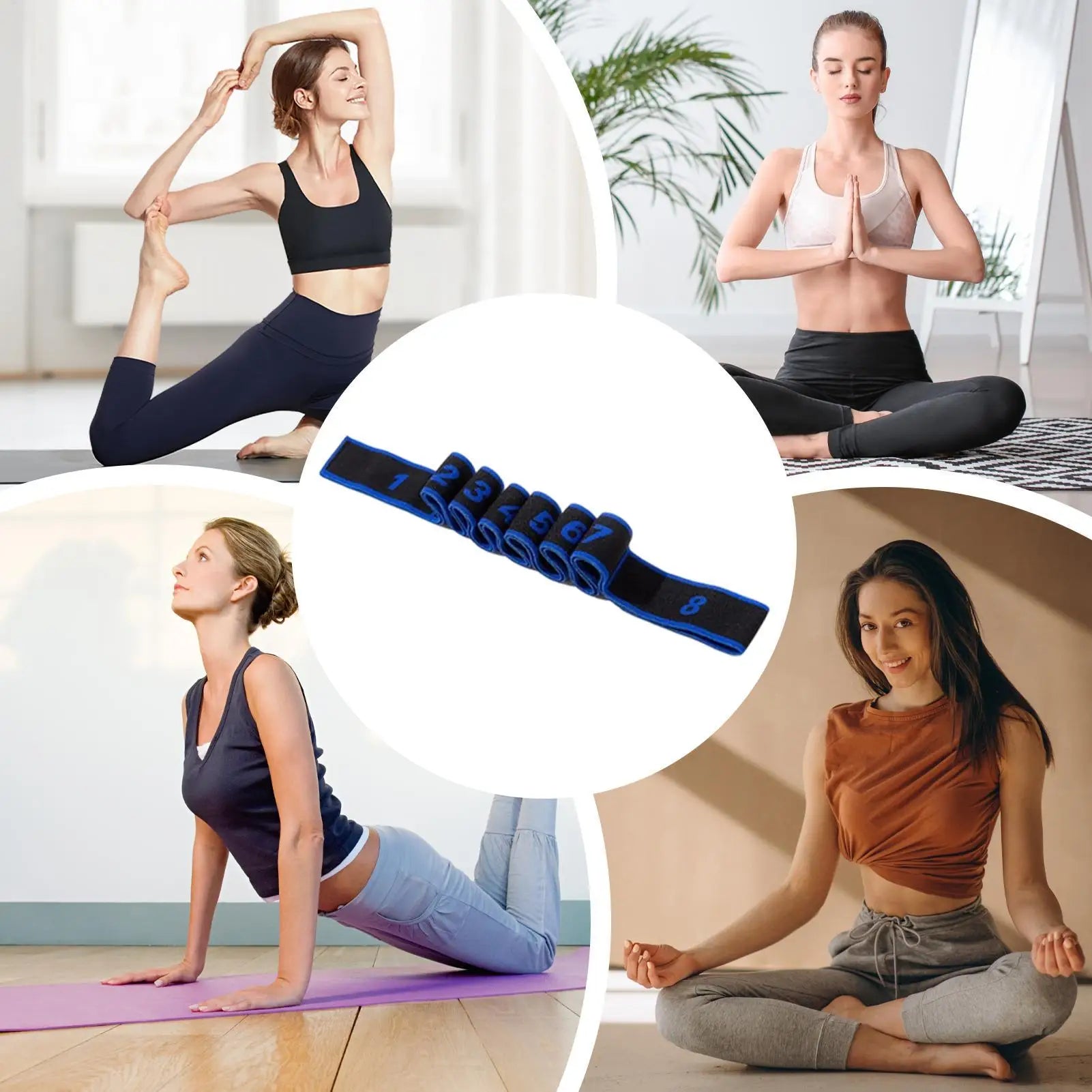 Anti-Slip & Skin-Friendly Resistance Bands For Women & Beginners, Elastic Workout Bands For Yoga Pilates, Home Strength Training