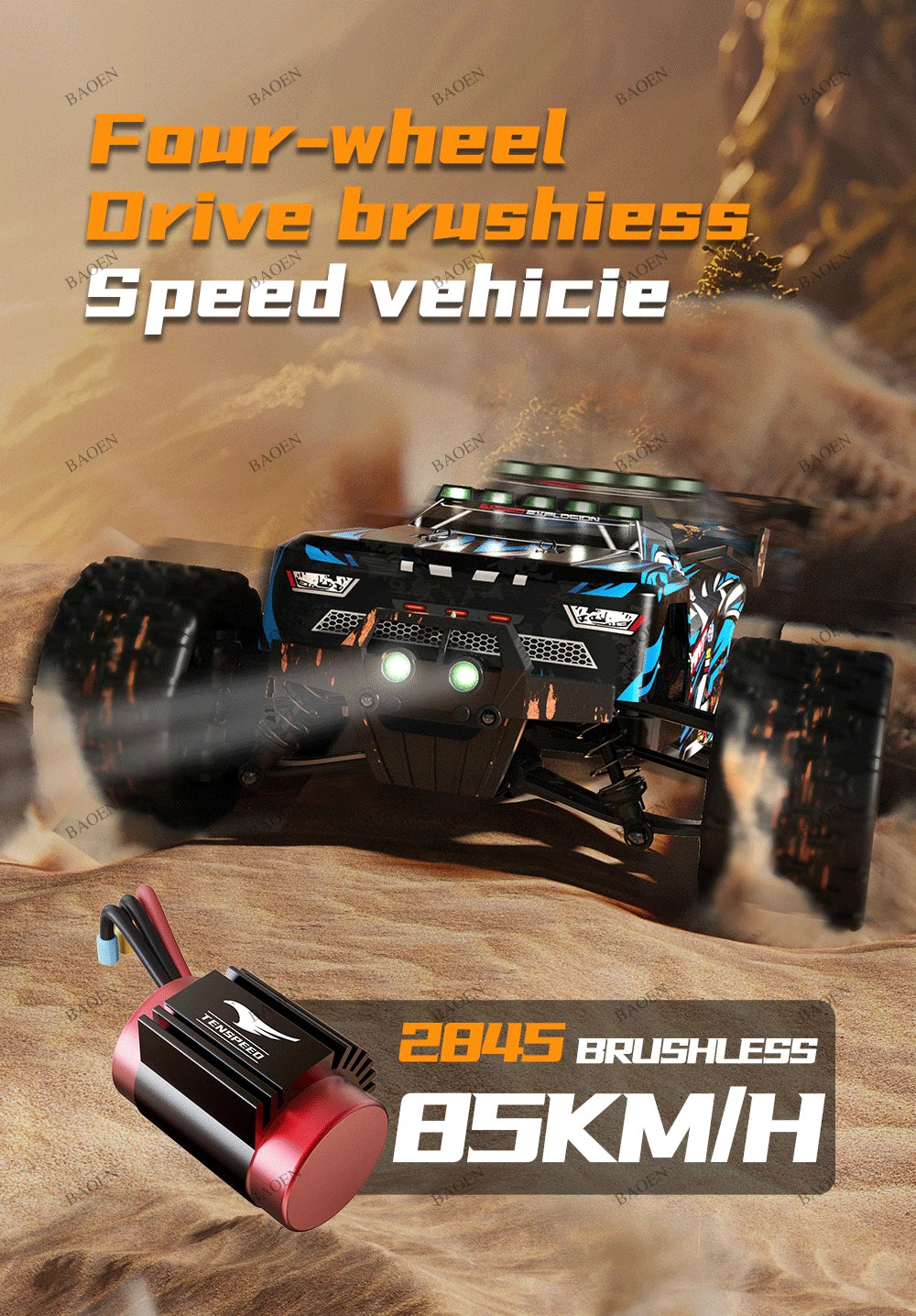 4WD Remote Control Car Off Road 4x4 RC High Speed Buggy Truck Super Brushless 50 or 85KM/H Fast Drift Racing Toy Kids Adults