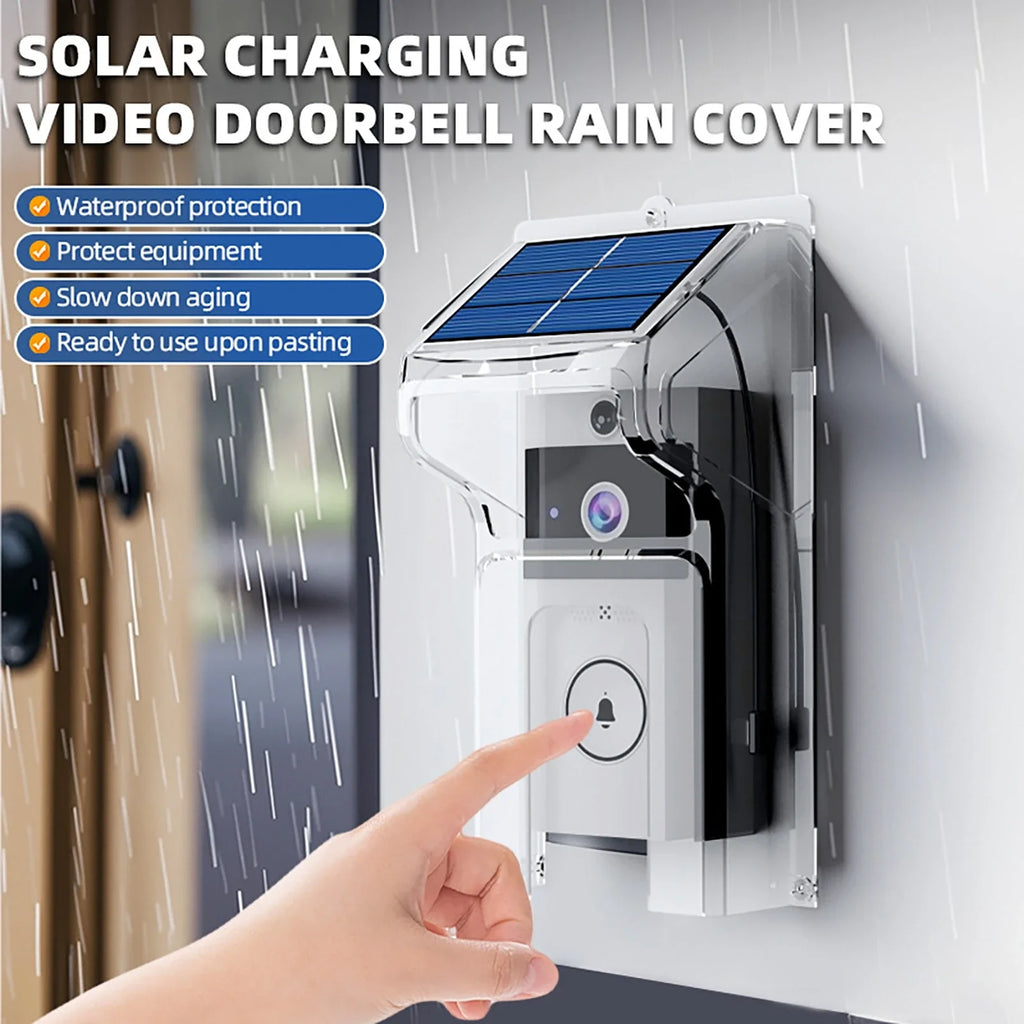 Wireless Doorbells with Solar Cover Camera High Definition Intelligent Video Door Bell Waterproof Smart Home Intercom Video Bell