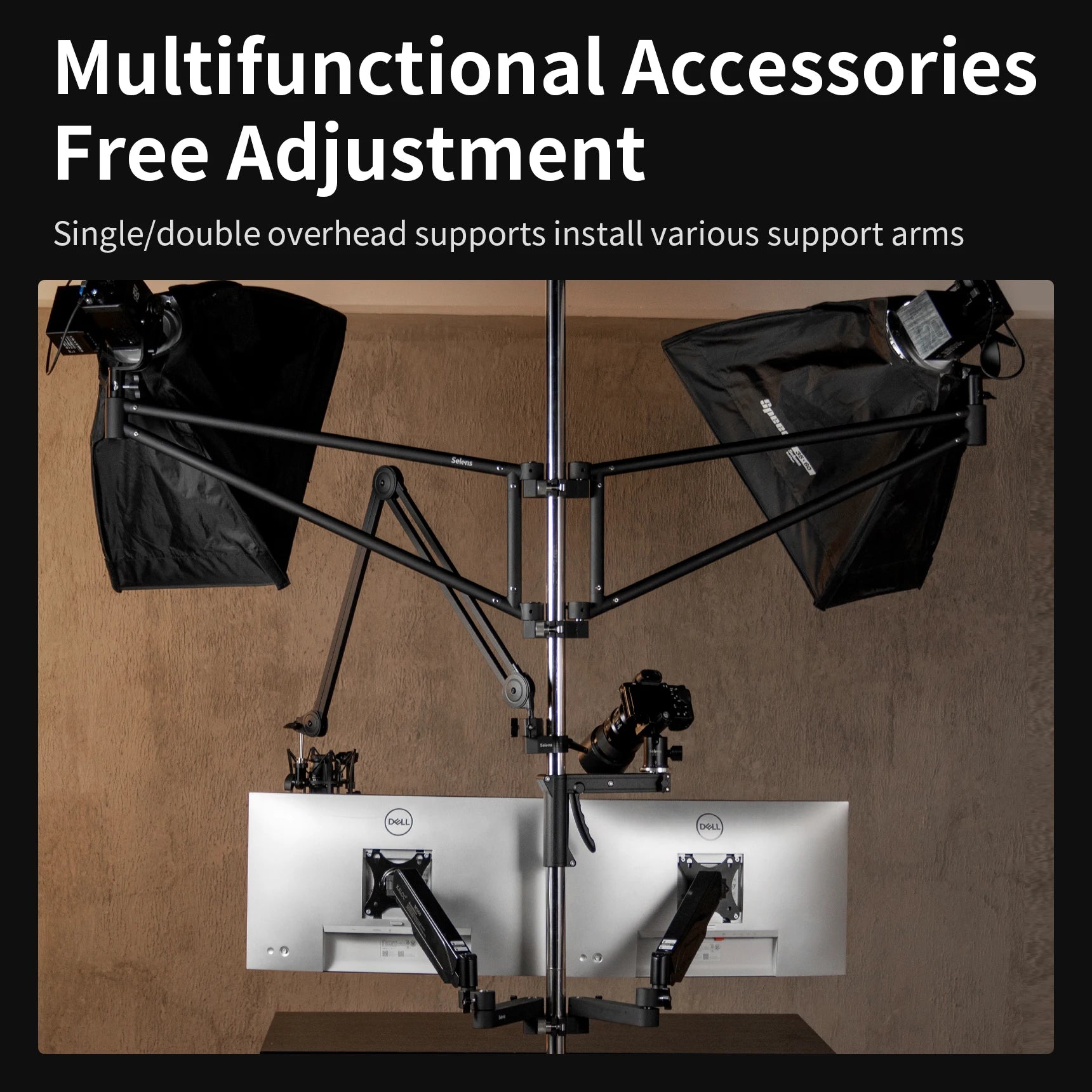 Selens Newest Multifunctional Adjustable Video Equipment Stand Build Exclusive Space Photo Studio Kits Photography Accessories