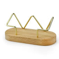 Desktop Business Card Holder, Solid Wood Display Stand for Office