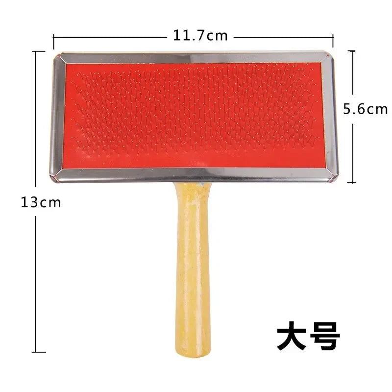 Pet Hair Combing And Shedding Tools, Pet Cleaning Spinning Needles, Cat Grooming Products, Wooden Handle Brushes