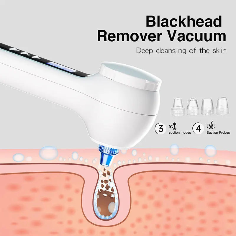 2025 NEW Facial cleansing brush multifunctional double-sided vacuum blackhead remover facial Pore cleansing skincare machine