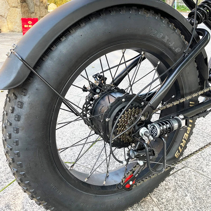 Super73 E-Bike Conversion Kit 20x4.0 Fat Tire 500W/1000W Hub Motor Front Rear Wheel Set for Snow Bike Upgrade